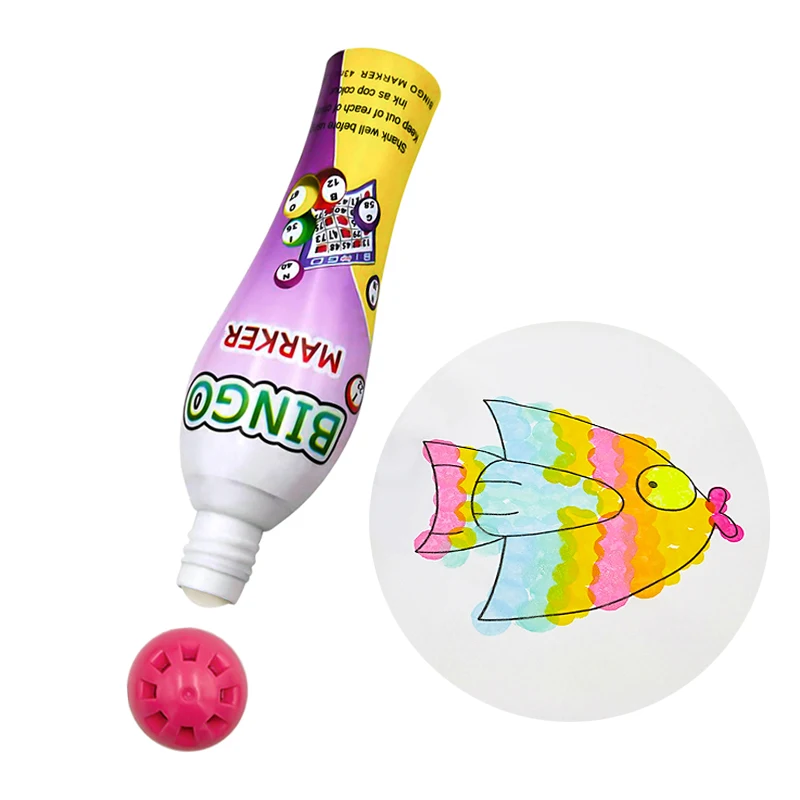 Lovely shape Rainbow Bingo pens Dabbers -CH2810,high quality &no leaking, meet EN71 standard, ideal for bingo game