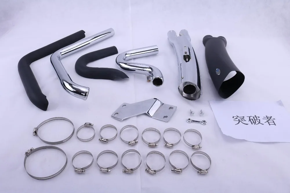 Железная хромированная черная отделка производительность выхлопной трубы система для Harley прорыв