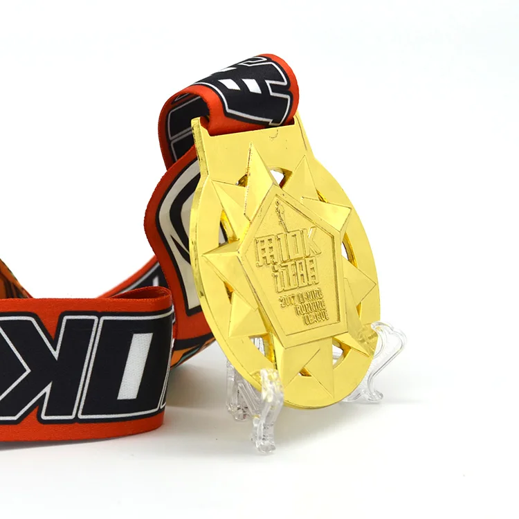 2017 пользовательские золото Li-Ning кроссовки Лига 10 К вызов гонки металлическая медаль