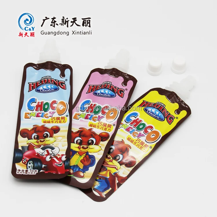 Customized packaging printed manufacturer laminated food reusable bags liquid juice baby pouch with spout
