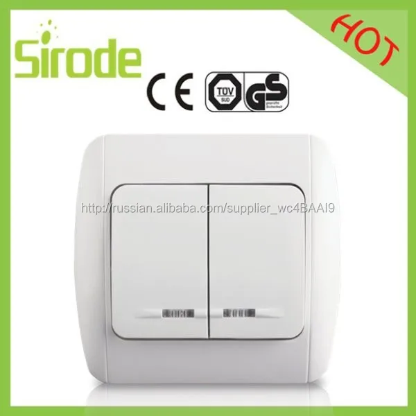 EU Standard Two Gang LED Light Switch in Low Price