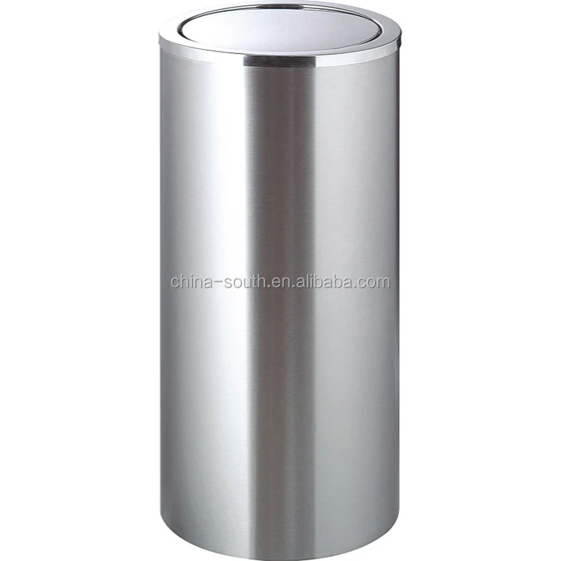 swing top round cheap HK style bathroom waste bin