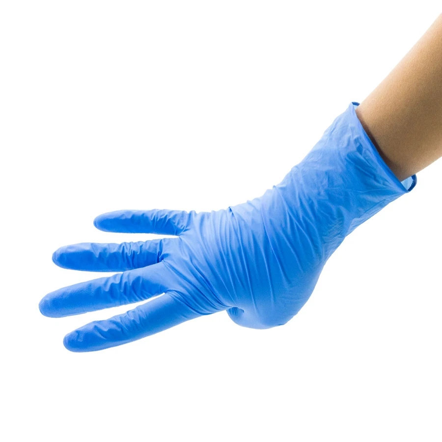 Produces Comfortable And Durable Blue Pure Nitrile Disposable Gloves Eaxmination