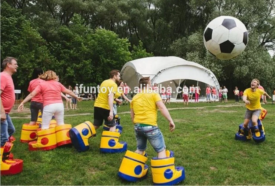Outdoor team building game Giant Inflatable Sports Shoes /inflatable football shoes/inflatable soccer speed shoes