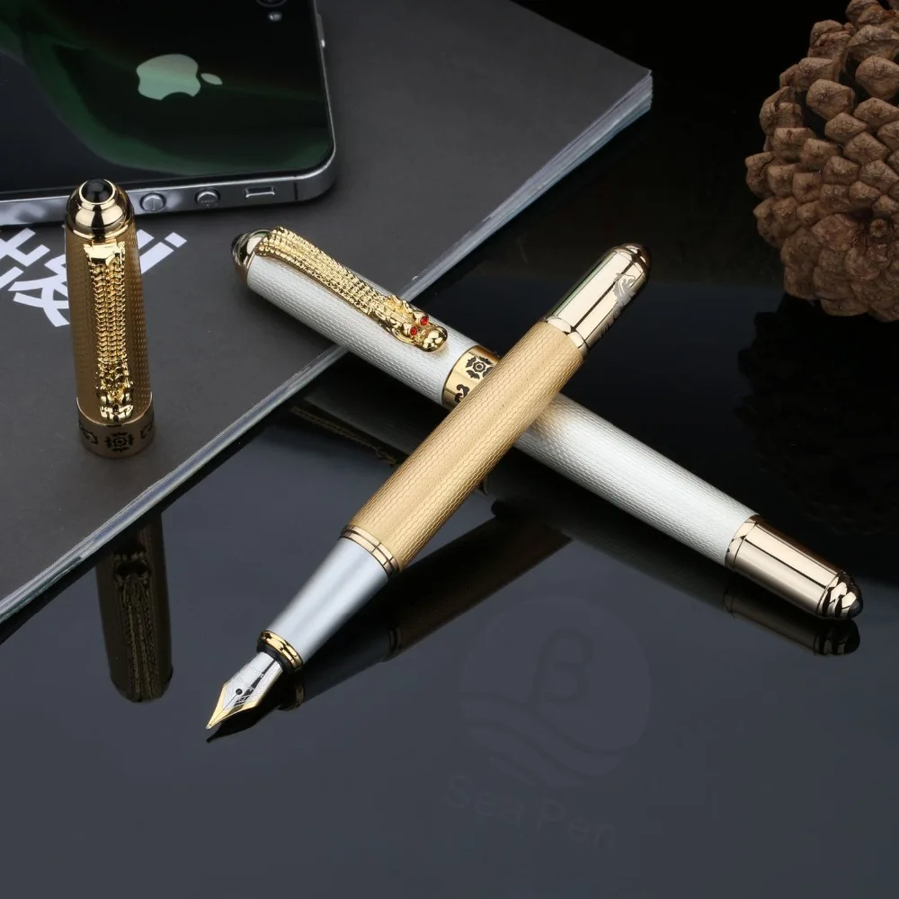 Heavy Chinese dragon design business office meeting gift pen,can Free laser engraving logo and custom color