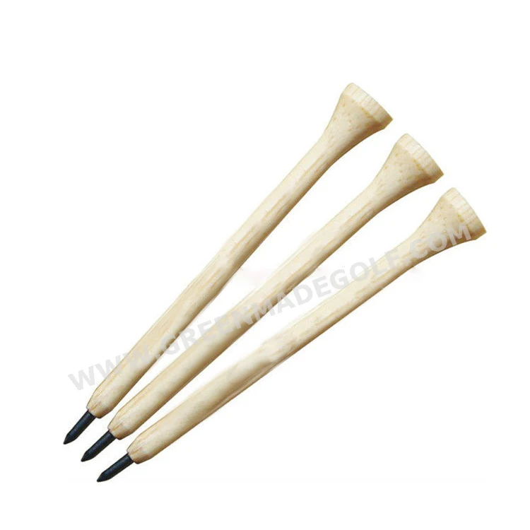 Logo printed bamboo pencil golf tee wooden golf pencil