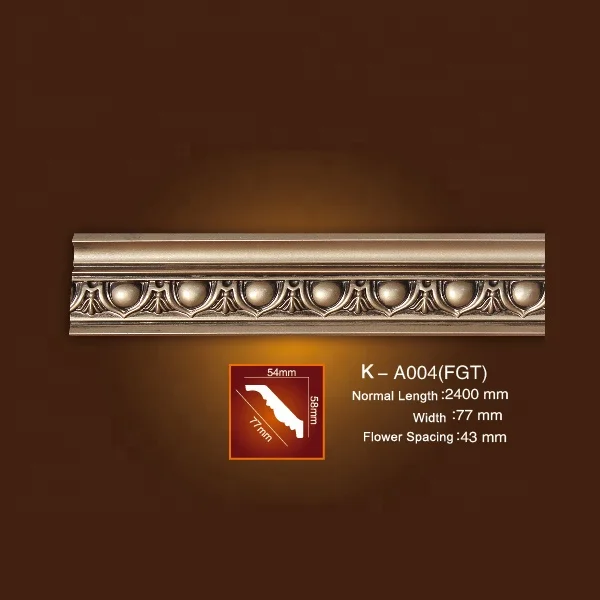 3D Caved Polyurethane Decorative Carving Moulding PU Foam Mouldings