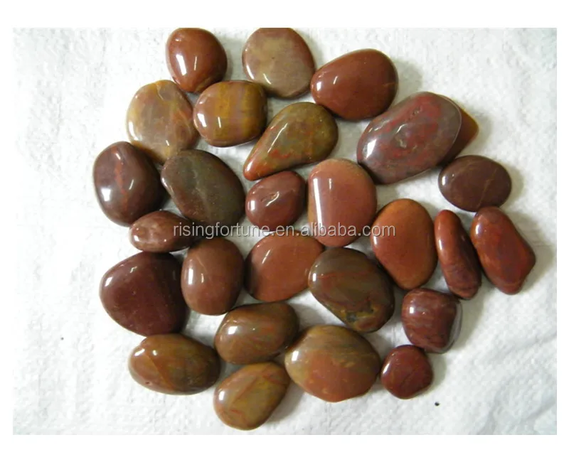 
Red polished cobble stone for driveway 