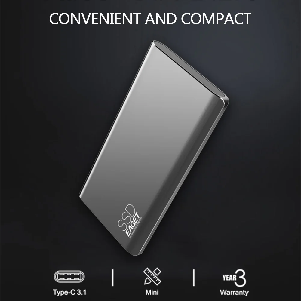 Eaget OEM SSD TYPE C 128gb Portable External pssd for laptop notebook SSD
