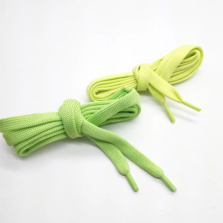High Quality Custom Color Flat Recycle Polyester Shoe Laces