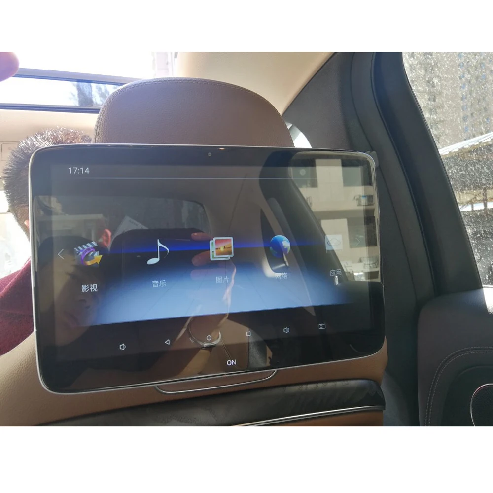 Car Seat Monitor TV for Mercedes-benz R S Class Original UI 1:1 Design AV Input Support Connect Car Front Screen One Pair