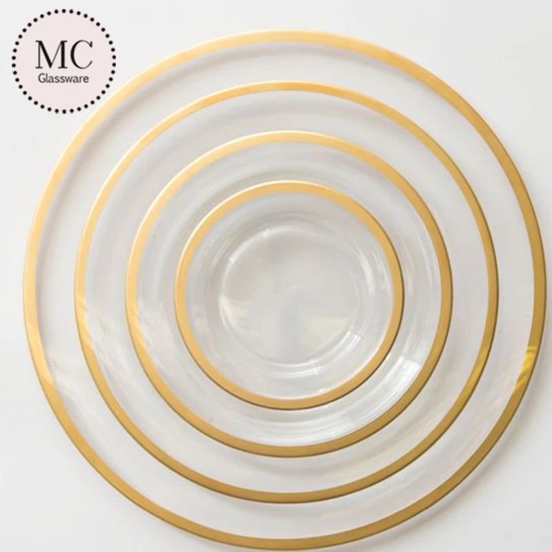 Tableware glass charger wedding party plates