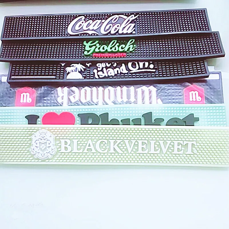 High quality custom pvc rubber spill bar mat for beer wine accessories