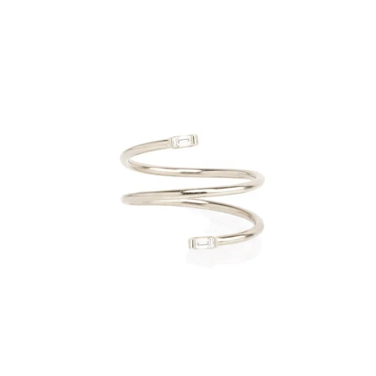 Gemnel Fashion 925 sterling silver jewelry 18K plated dainty new design finger ring