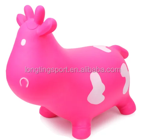 pvc milk cow jumping toy inflatable animal