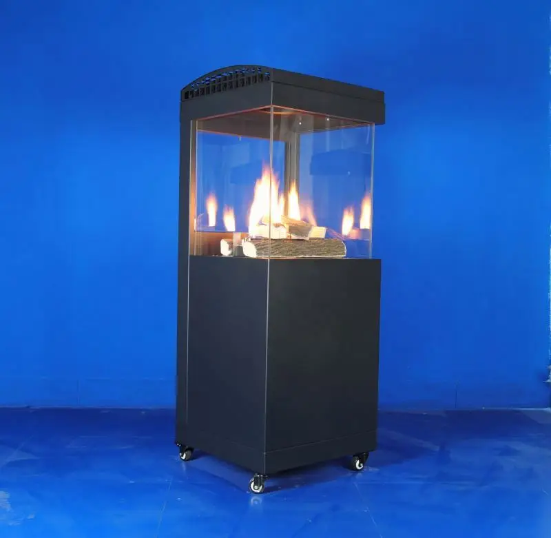 
Garden Terrace Glass Tube Flame Pyramid Outdoor Patio Gas Heater 