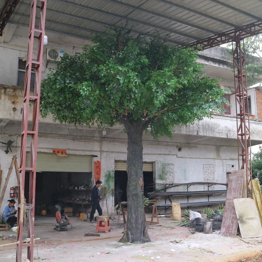 Custom size and shape artificial green banyan tree ficus tree for  landscape decoration