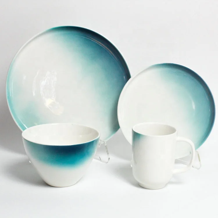 
Custom print elegant design hand painted turkish porcelain 16 pcs dinner set 