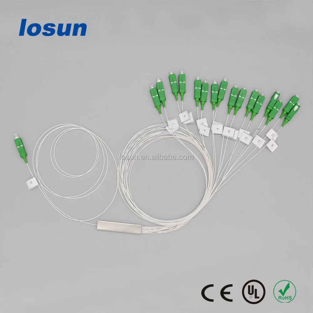 
low insertion loss 250um bare fiber 32CH fiber array for plc splitter 