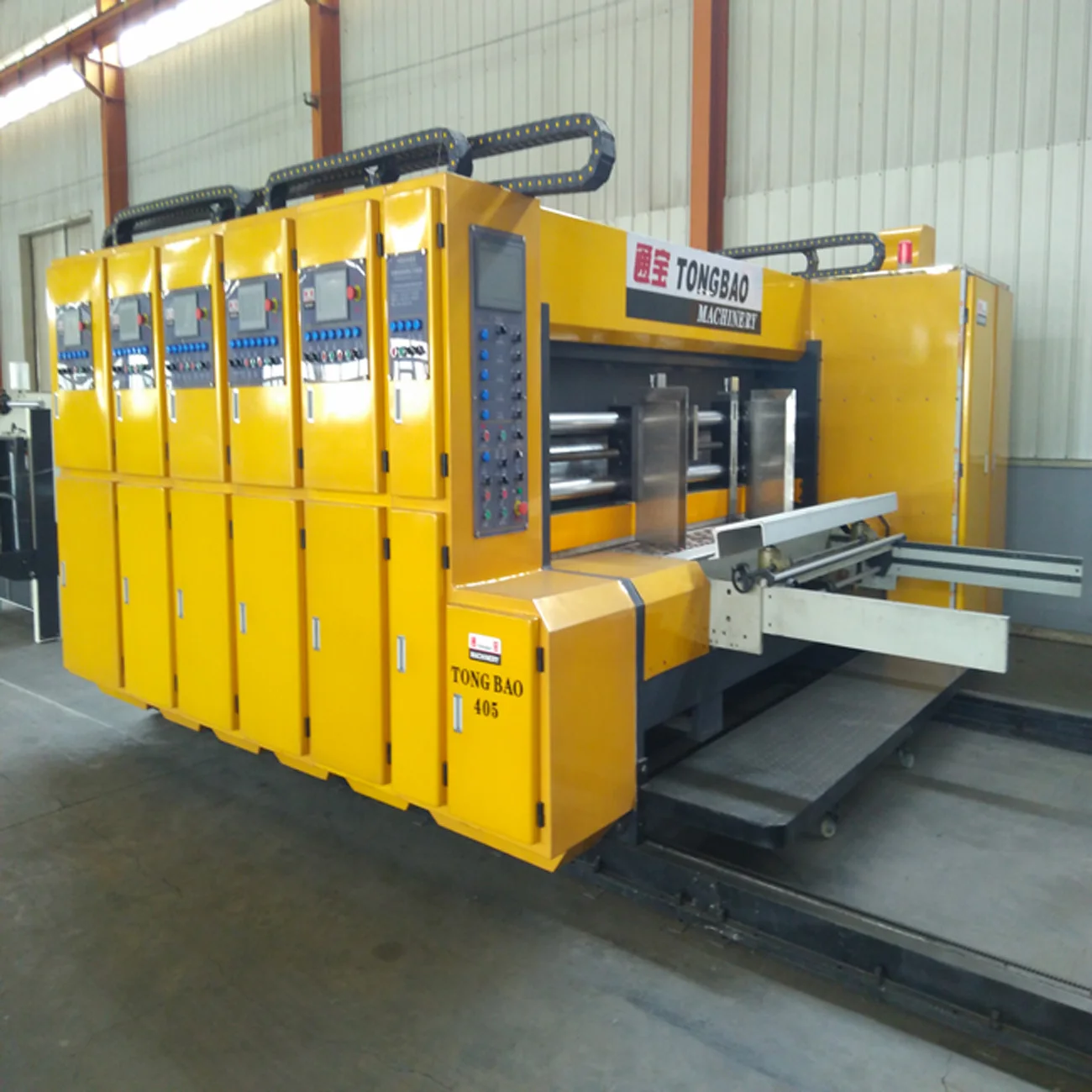 high speed full-automatic higjh speed four-color printer die-cutter  slotter with stacker machine