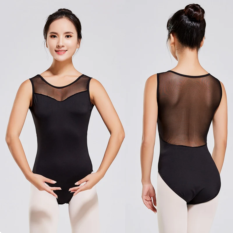 Wholesale Professinal Nylon Spandex Quick Dry Sexy Mesh Ballet Dance Leotard Women