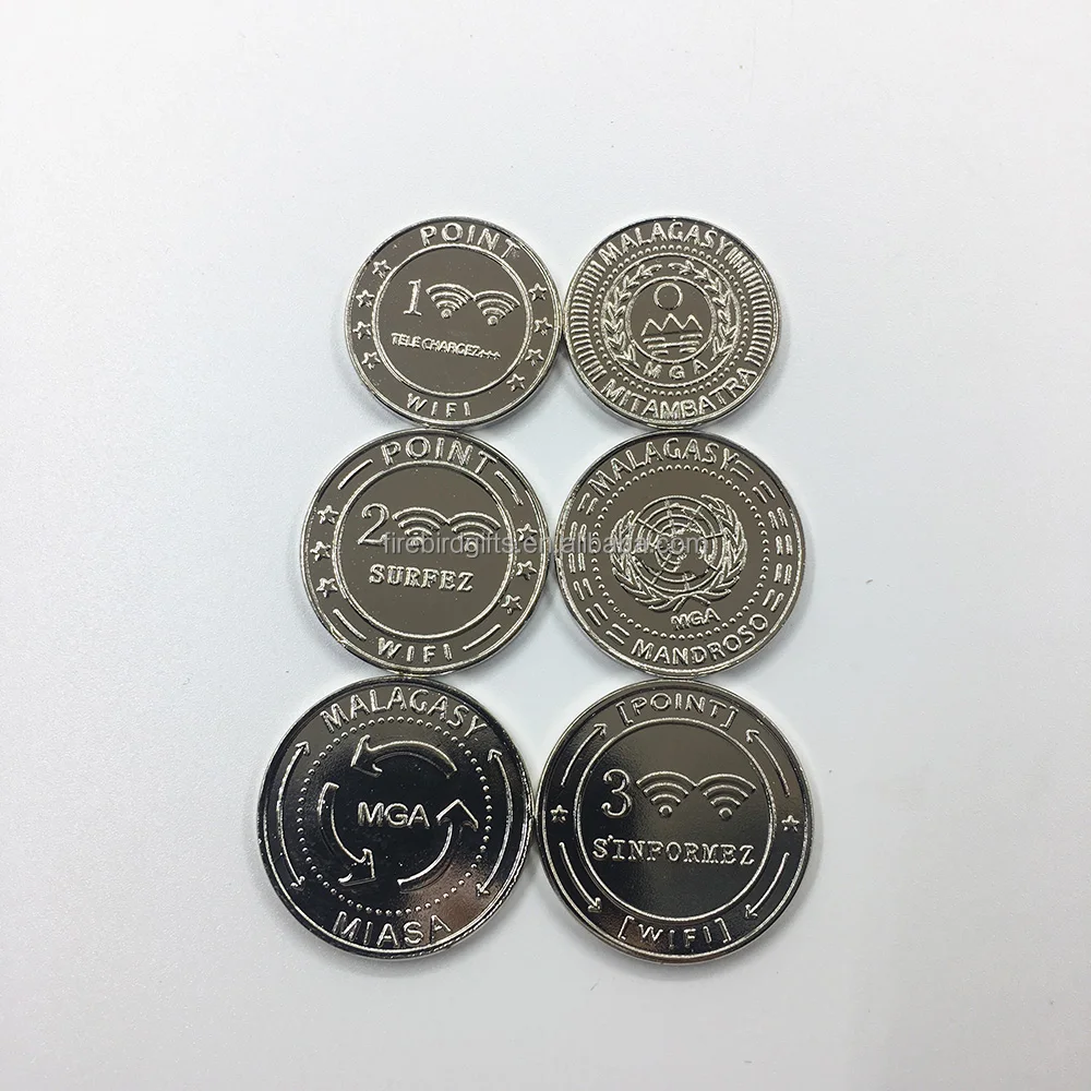 custom cheap metal gold silver coin pusher metal game arcade token coin