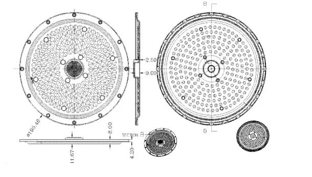 Led 3030 high bay lens 60 degree beam angle  for Mining lamp
