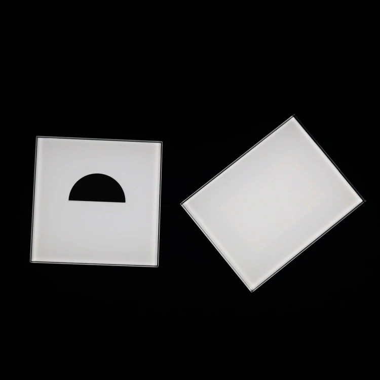 silk print tempered flat glass plates round transparent tempered glass for ceiling light covers