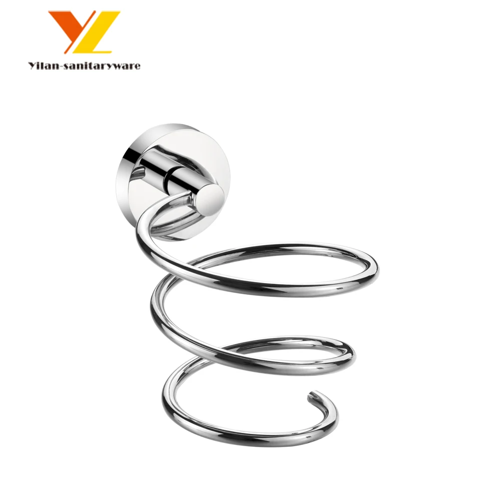 Wall Mounted Stainless Steel Salon Hair Dryer Holder Rack Hair Product Organizer