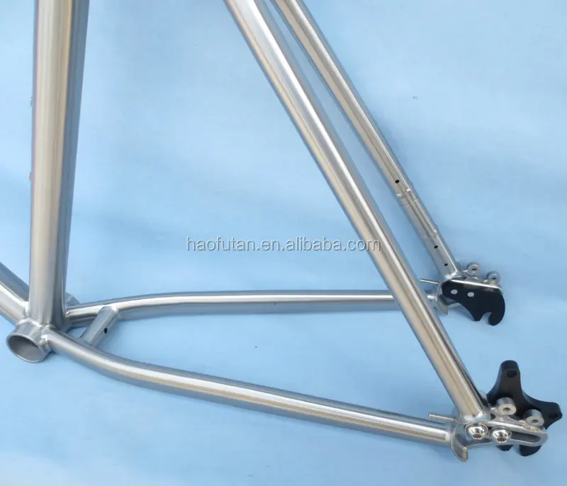 China high quality new design titanium belt drive splitter sliding dropout 700C internal headtube frame external cable routing