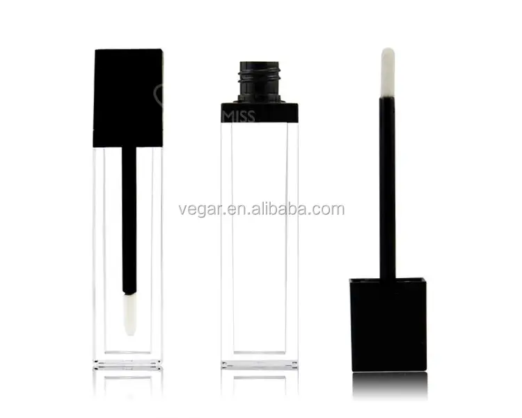 custom lip gloss container acrylic square lip gloss bottles liquid lipstick casing