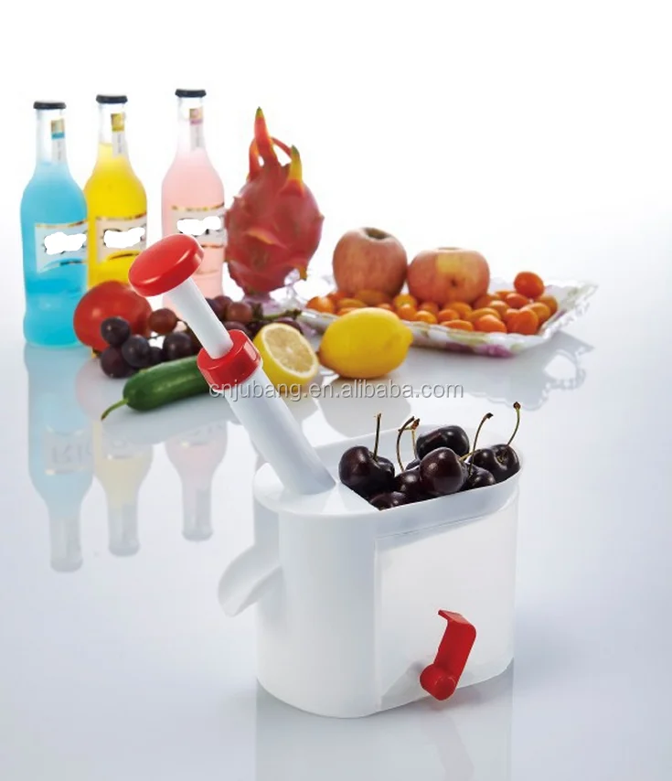 High quality remover cherry corer / plastic grape corer with container / kitchen gadget cherry pitter