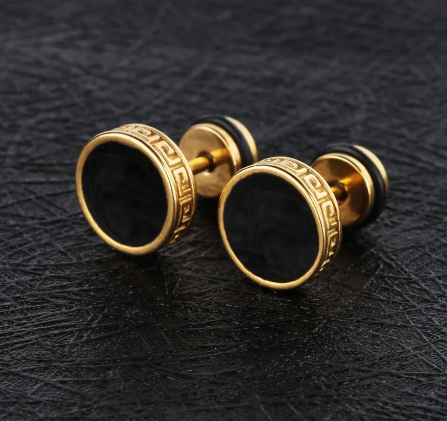 Bulk stud earring  cheap earring men black korean earring for men