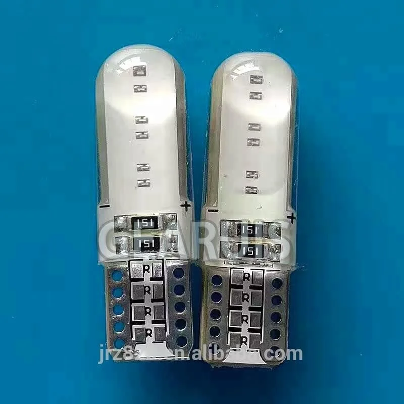 T10  silicone COB 12 Chips 80MA 194 501 W5W Car Auto interior light Wedge parking bulb for lada Car styling Pink Ice blue 12V