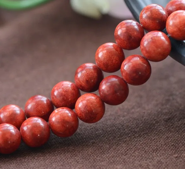 8mm Natural Loose Red Sponge Coral Beads For Wholesale