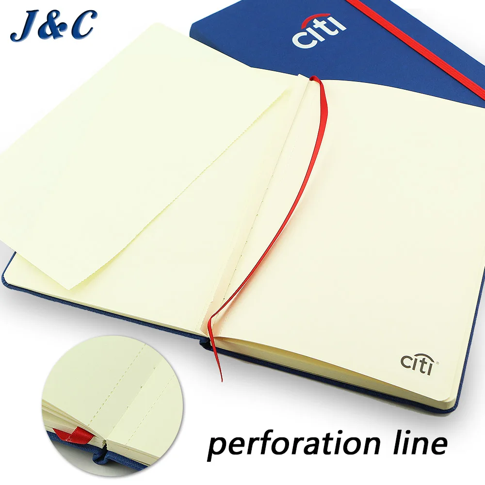 Promotional journal pu leather dot grid 80gsm paper Hardcover A5 Elastic band Customized Notebook