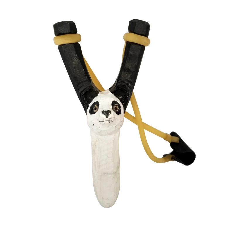 Hot Sale Customized Animal Style Wooden Outdoor Slingshot