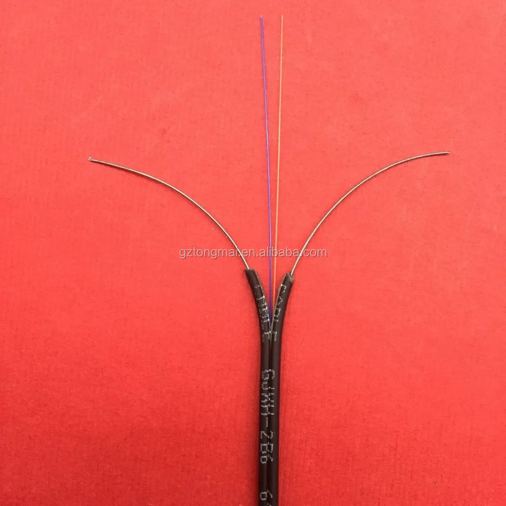 Ftth drop cable GJXH 2 core fiber optic cable G657A