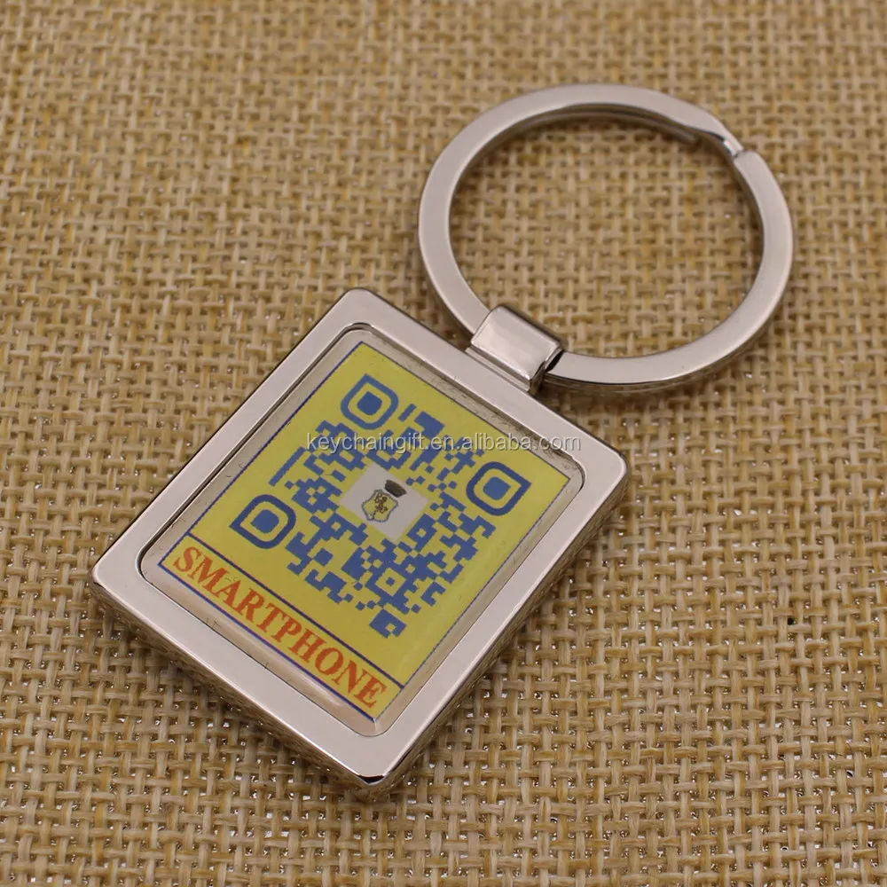 Promotional Custom Metal Square HS Code for Keychain