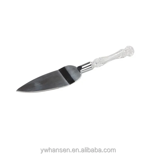 Server Set Crystal Handles Stainless Steel Blades Wedding Cake Shovel Knife