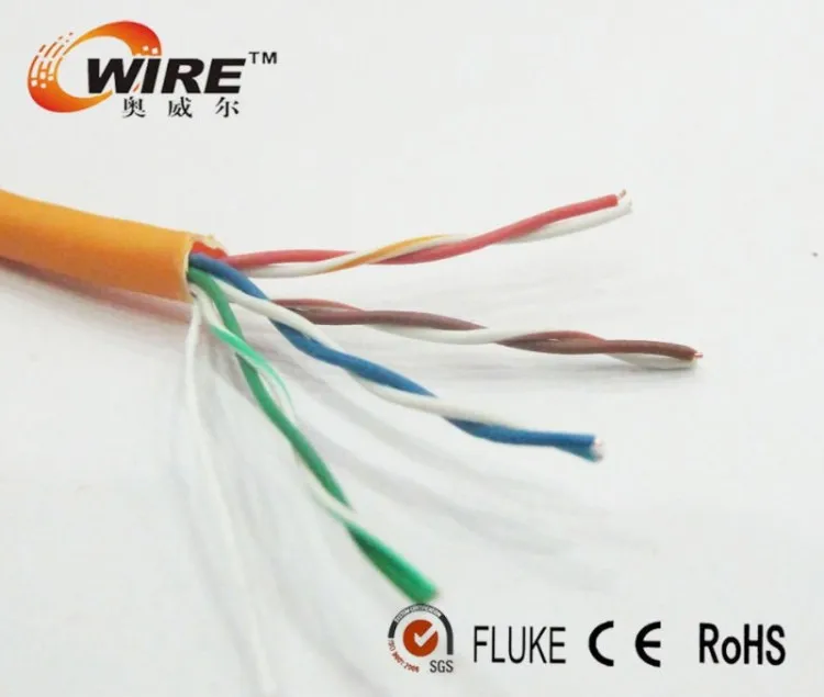 Owire UTP Cat5E кабель 4 пара водонепроницаемый кабель с pe, pvc Куртка Большой деревянные катушки с кабелем для продажи