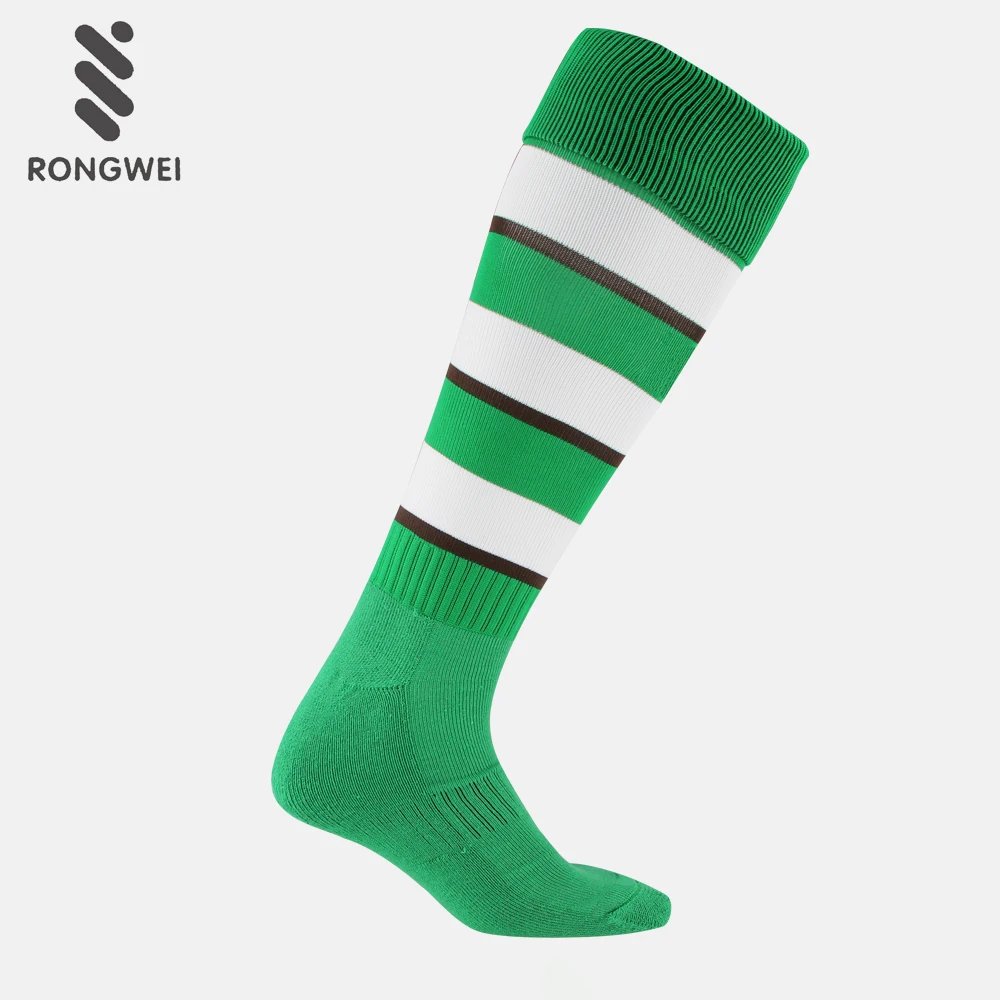 China custom sock manufacturer knee high Nylon striped football socks