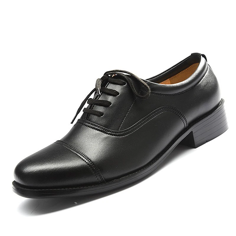 
 Новинка 2020, Классические мужские кожаные туфли чистого черного цвета  