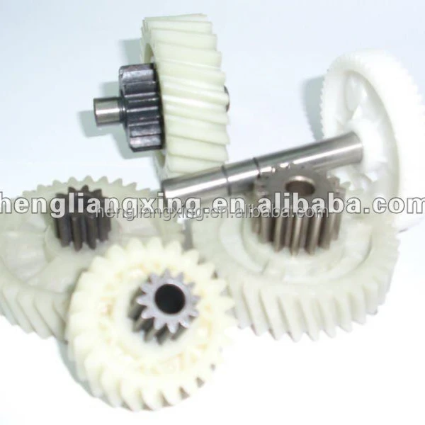 plastic bevel gear with iron shaft for machine