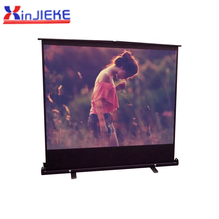 
120 inch pull up rising diy new design 3d hd floor mounted electric projector screen 