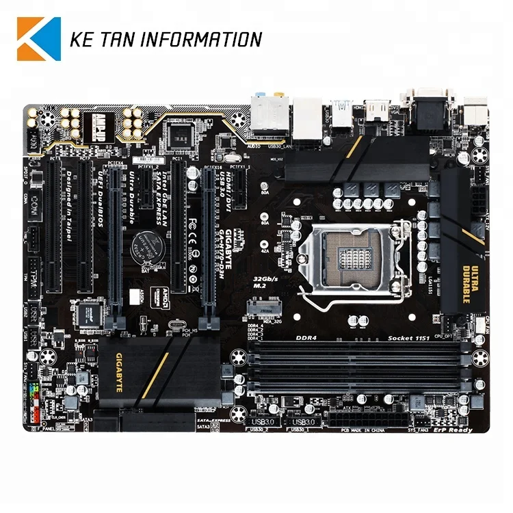 GIGABYTE GA-H170-D3H Used Motherboard with LGA1151 Supports 7th / 6th Generation Intel Core Processors
