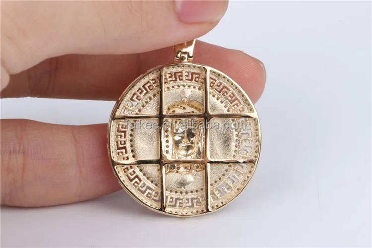 necklace factory supply cool pendant for men gold coin pendant