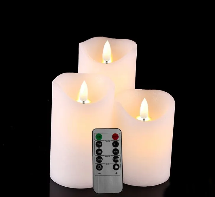 New style LED pillar candle with bullet shape wick