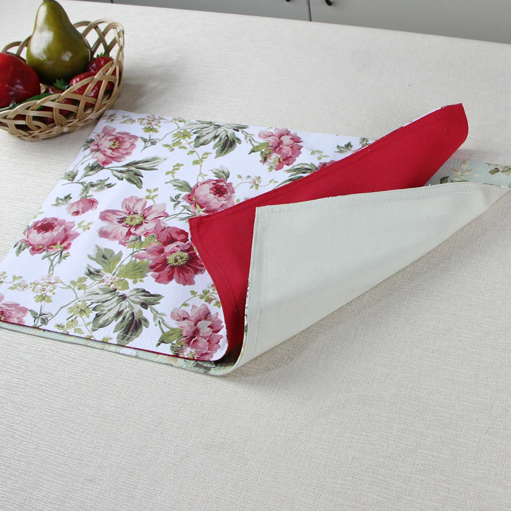 custom sailboat design print decorative cotton dinner table cloth mat fabric placemat