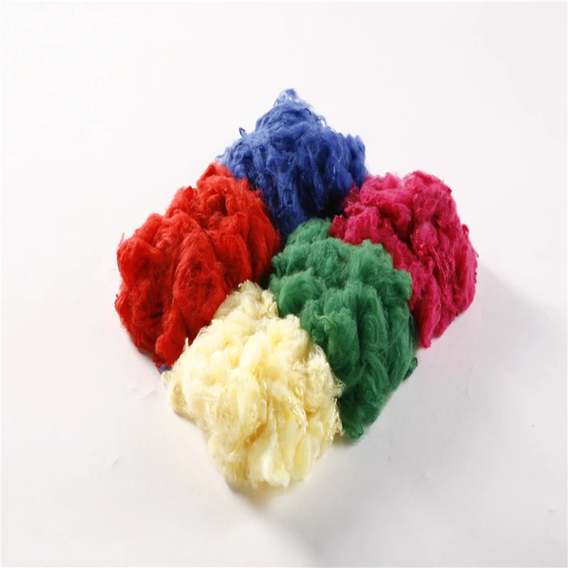 
0.9D*38mm recycled dope dyed microfiber polyester staple fiber 